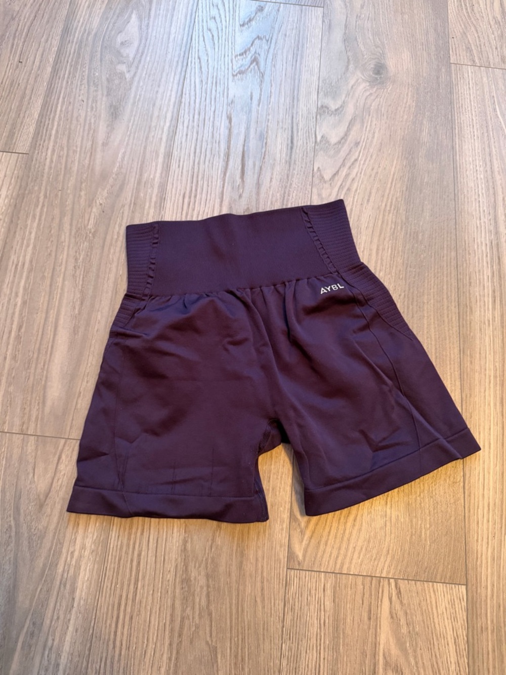 AYBL Seamless High Waisted Gym Shorts Workout Activewear Size Large Purple